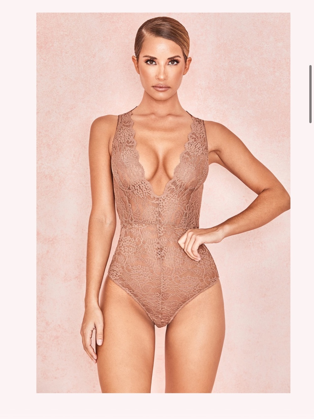 House of CB Lace Shapewear in Brown